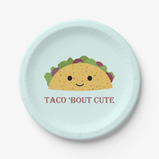 Assiettes En Carton Taco Bout Cute Kawaii Taco (Devant)
