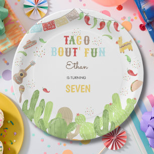 Assiettes En Carton Taco bout' fun fiesta mexicaine anniversaire