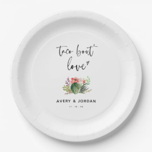 Assiettes En Carton Taco Bout Love Mexicaine Cactus Succulent Mariage