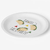 Assiettes En Carton Taco fête anniversaire Confetti Fiesta géométrique (Angle)