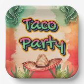Assiettes En Carton Taco Time (Recto)