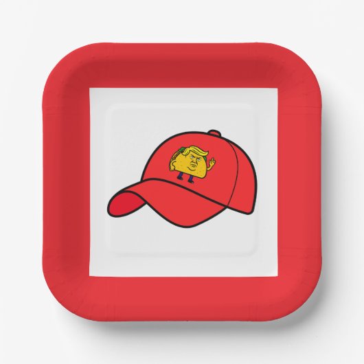 Assiettes En Carton Taco Trump Party Plates (Recto)