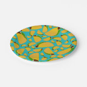 Assiettes En Carton Tacos de turquoise (Angle)