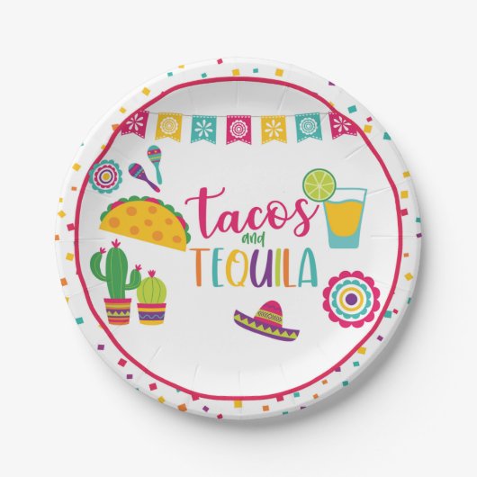 Assiettes En Carton Tacos et plaque Tequila - WH (Devant)