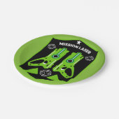 Assiettes En Carton Tag laser Mission Enfants (Angle)
