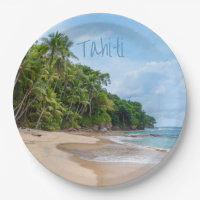 Tahiti Sand Beach Ciel bleu Palmiers