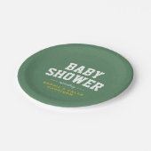 Assiettes En Carton Tailgate baby shower fun football jaune thème (Angle)