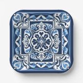 Assiettes En Carton Talavera Tile Uno (Recto)