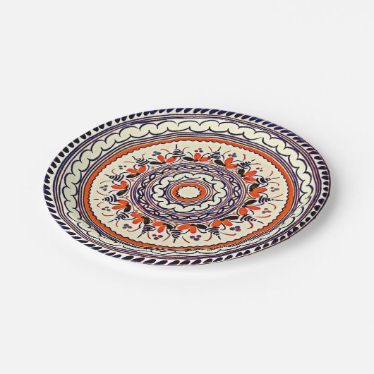 Assiettes En Carton Talavera Uno (Angle)