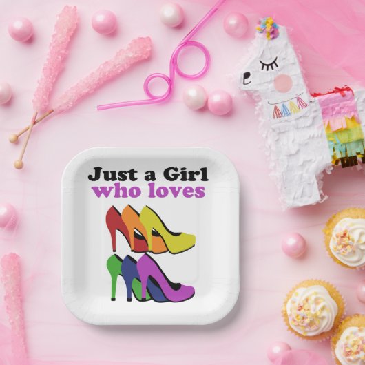 Assiettes En Carton Talons hauts colorés (Fête)