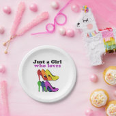 Assiettes En Carton Talons hauts colorés (Fête)