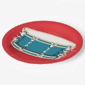 Assiettes En Carton Tambour - plaques à papier rouges (Angle)