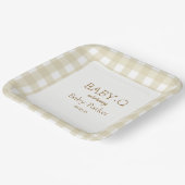 Assiettes En Carton Tan Gingham Baby-Q Square Plate 2 (Angulaire)
