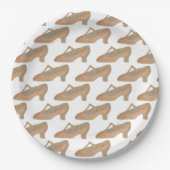 Assiettes En Carton Tan T-Strap Caractère Chaussure Danse Théâtre musi (Devant)