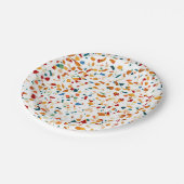 Assiettes En Carton Tan Terrazzo | Peinture Eclectique Quirky Confetti (Angle)