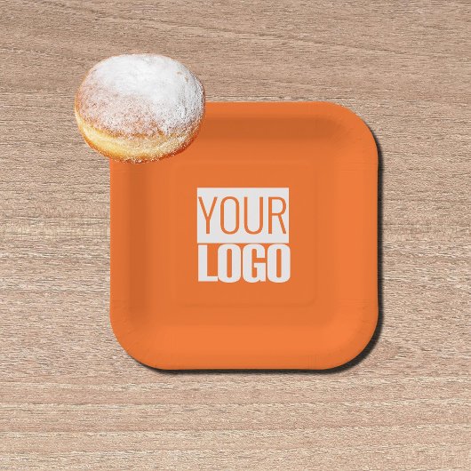 Assiettes En Carton tangerine pop - ajoutez votre logo