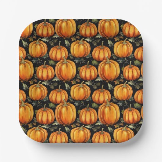 Assiettes En Carton Tangle Twilight - Récupération de la récolte hanté (Recto)