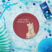 Assiettes En Carton Tangles de Noël personnalisables (Fête)