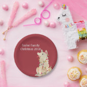 Assiettes En Carton Tangles de Noël personnalisables (Fête)