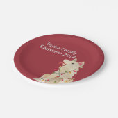 Assiettes En Carton Tangles de Noël personnalisables (Angle)