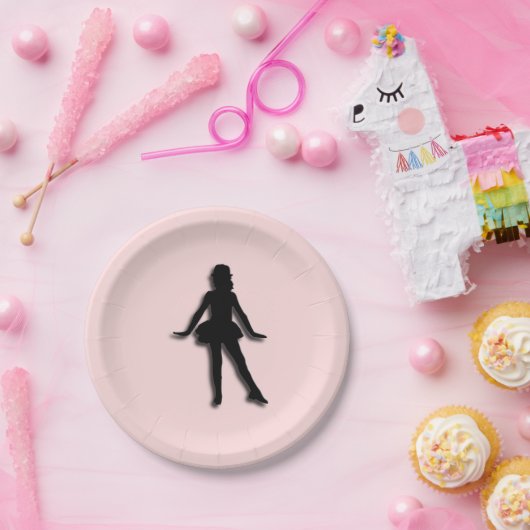 Assiettes En Carton Tap Dancer rose (Fête)