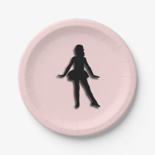 Assiettes En Carton Tap Dancer rose