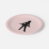 Assiettes En Carton Tap Dancer rose (Angle)