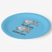 Assiettes En Carton Tapir mignon et drôle sur le tapir (Angle)