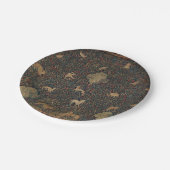 Assiettes En Carton Tapisserie allegorique Millefleurs avec animaux (Angle)