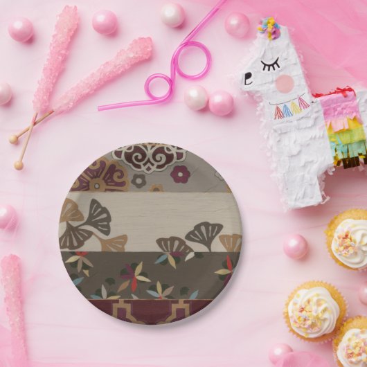 Assiettes En Carton Tapisserie automnale II (Fête)