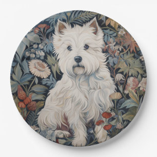 Assiettes En Carton Tapisserie du jardin Westie à William Morris