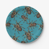 Assiettes En Carton Tarantula sur bleu (Devant)