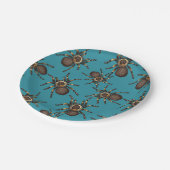 Assiettes En Carton Tarantula sur bleu (Angle)