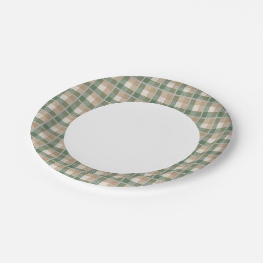 Assiettes En Carton Tartan (Angle)