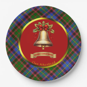Assiettes En Carton Tartan Aikenhead Noël Personnalisé