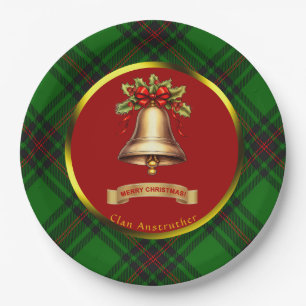 Assiettes En Carton Tartan Anstruther Noël Personnalisé