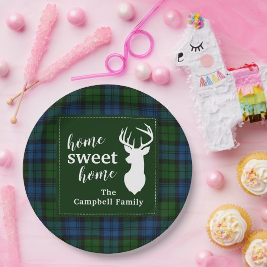 Assiettes En Carton Tartan-clan Campbell militaire personnalisé (Fête)