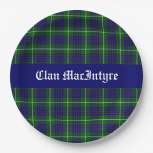 Assiettes En Carton Tartan Clan MacIntyre Personnalisable