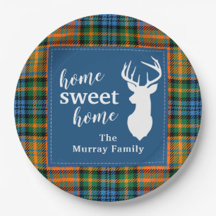 Assiettes En Carton Tartan Clan Murray Maison Douce Personnalisé Plaid