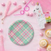 Assiettes En Carton Tartan Clan Stewart Plaid Black Red Check Motif (Fête)