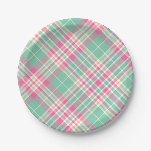 Assiettes En Carton Tartan Clan Stewart Plaid Black Red Check Motif (Devant)