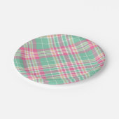 Assiettes En Carton Tartan Clan Stewart Plaid Black Red Check Motif (Angle)