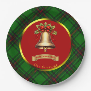 Assiettes En Carton Tartan de Beveridge Noël personnalisé