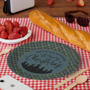 Assiettes En Carton Tartan de Noël de l'ancien clan écossais Watson
