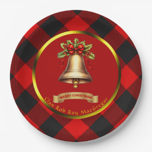 Assiettes En Carton Tartan personnalisé de Rob Roy MacGregor pour Noël