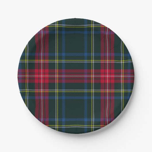 Assiettes En Carton Tartan Plaid Motif écossais (Devant)