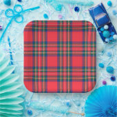 Assiettes En Carton Tartan Plaid Red Christmas Festive Fun (Fête)
