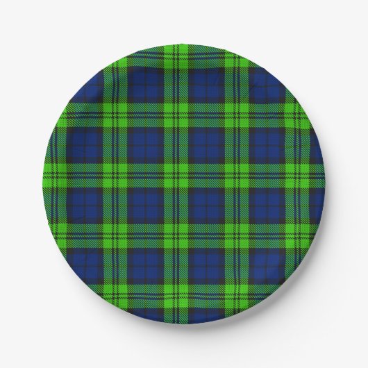 Assiettes En Carton Tartan plaqué Blackwatch (Devant)
