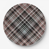 Assiettes En Carton Tartan plat classique  (Devant)
