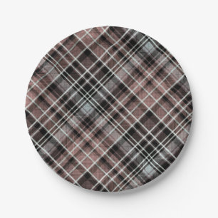 Assiettes En Carton Tartan plat classique 